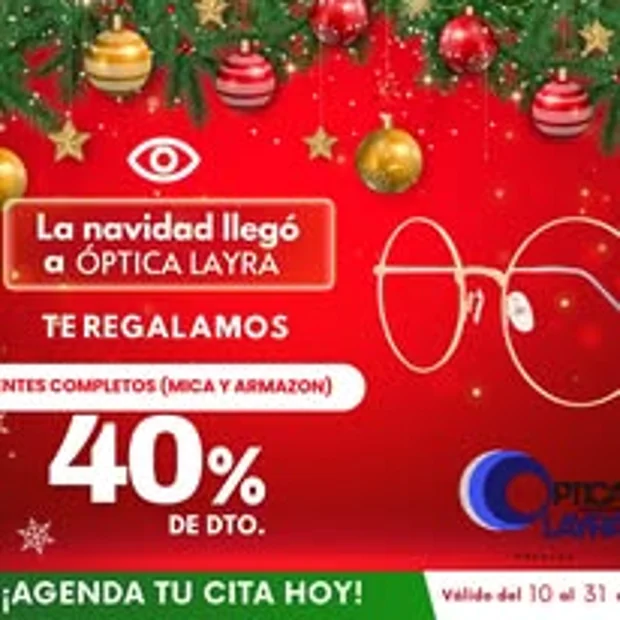Promoción navideña de Óptica Layra